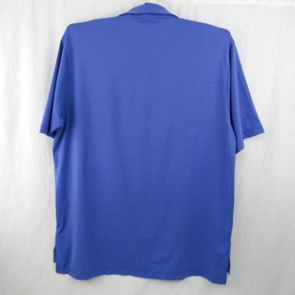 Oliver Ridley Performance Polo Shirt Blue Mens Size XL Stretch Short Sleeve Golf - Picture 4 of 9